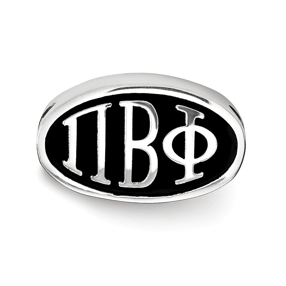 LogoArt Sterling Silver 15.25mm Pi Beta Phi Oval Letters Bead Charm