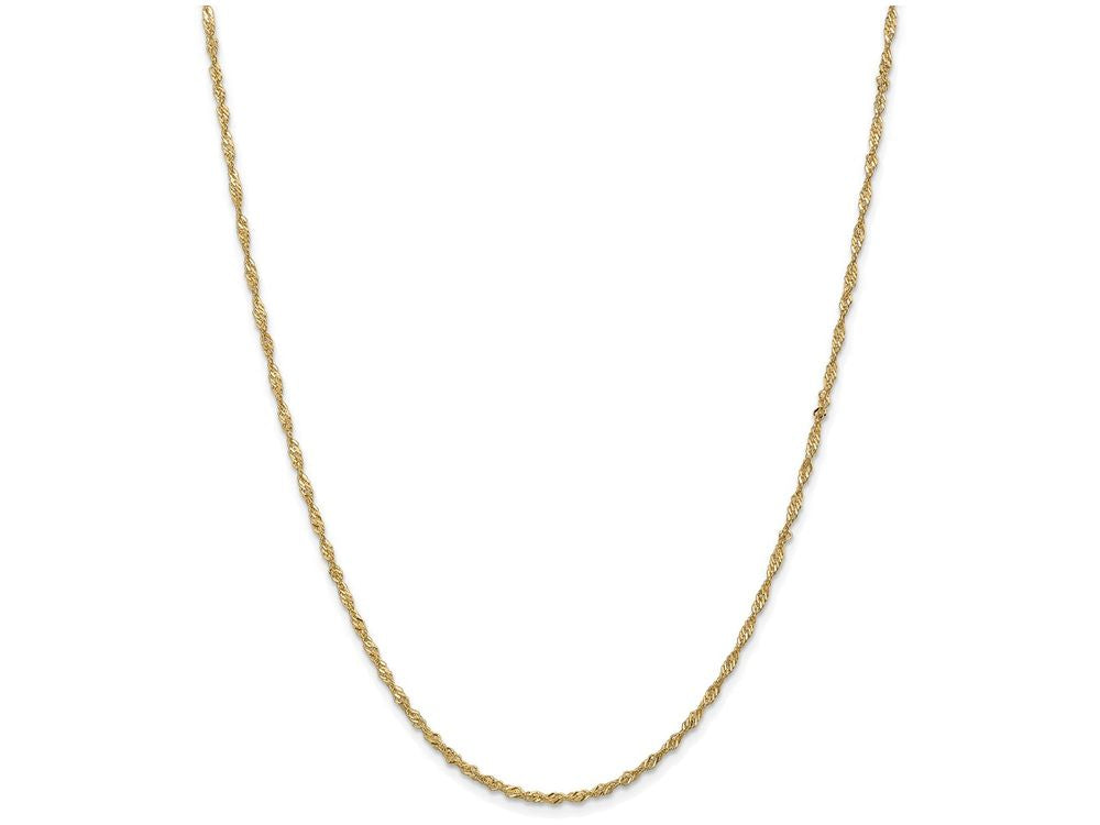 FJC Finejewelers 10 Inch 14k Yellow Gold 1.70mm Singapore Chain Ankle Bracelet