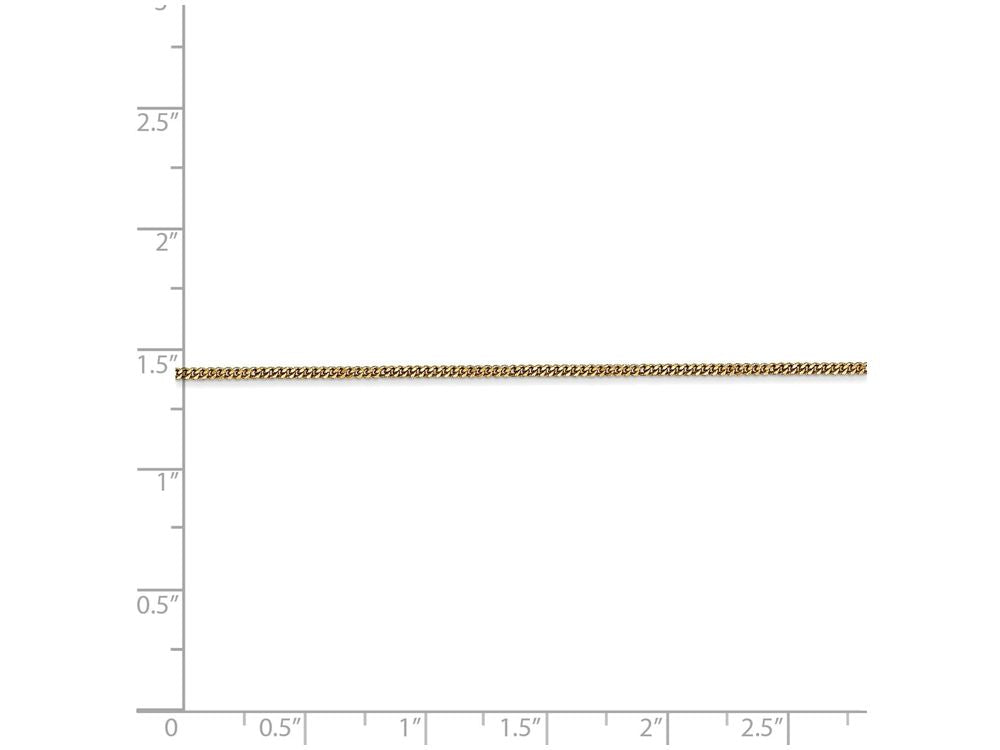 FJC Finejewelers 16 Inch 14k Yellow Gold 1.3mm Curb Chain Necklace