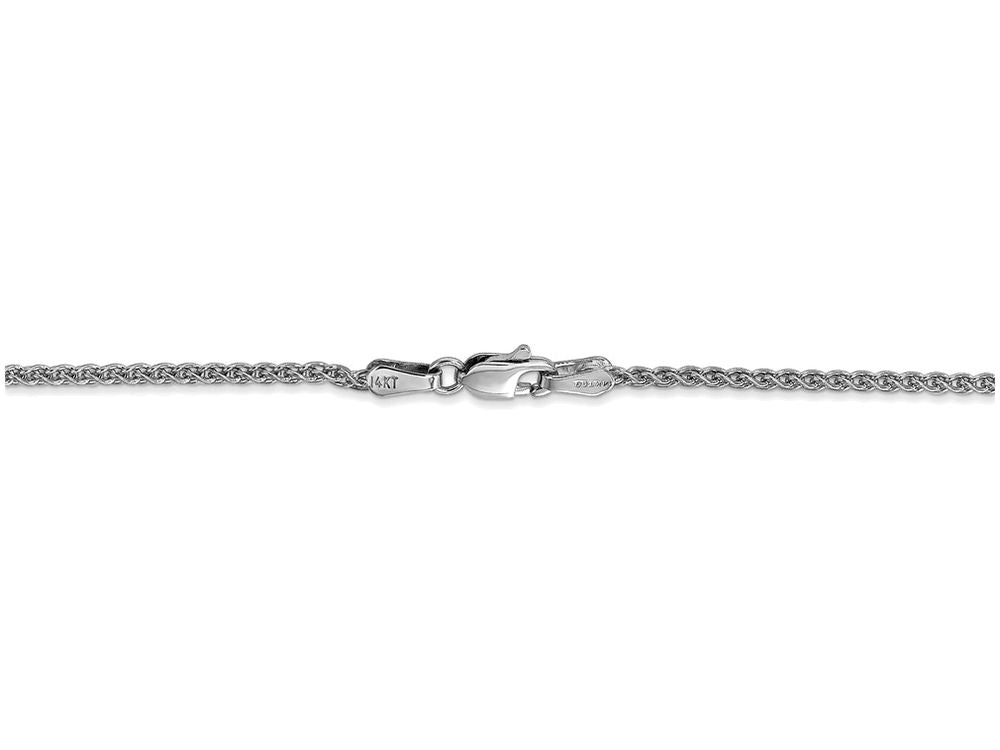 FJC Finejewelers 8 Inch 14k White Gold 1.65mm Solid Polished Spiga Chain Bracelet