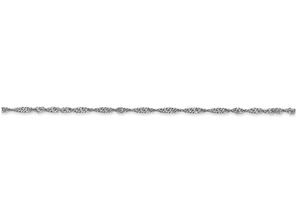 FJC Finejewelers 10 Inch 14k White Gold 1.7mm Singapore Chain Ankle Bracelet