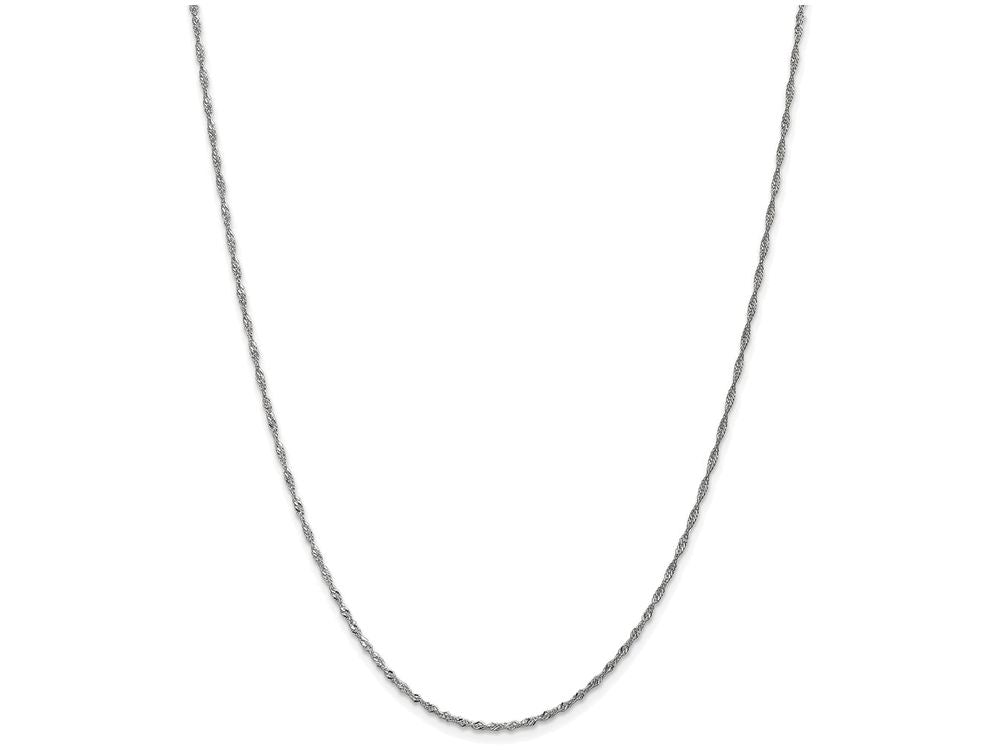 FJC Finejewelers 10 Inch 14k White Gold 1.7mm Singapore Chain Ankle Bracelet