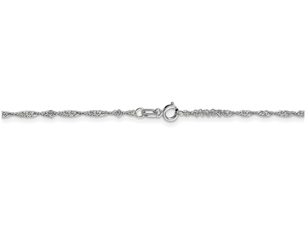 FJC Finejewelers 7 Inch 14k White Gold 1.7mm Singapore Chain Bracelet