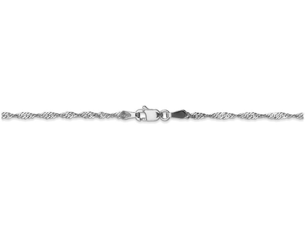 FJC Finejewelers 18 Inch 14k White Gold 1.7mm Singapore Chain Necklace