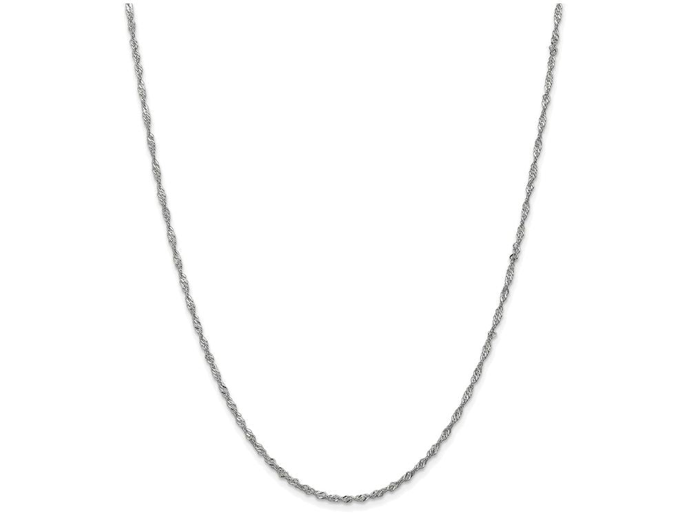FJC Finejewelers 18 Inch 14k White Gold 1.7mm Singapore Chain Necklace