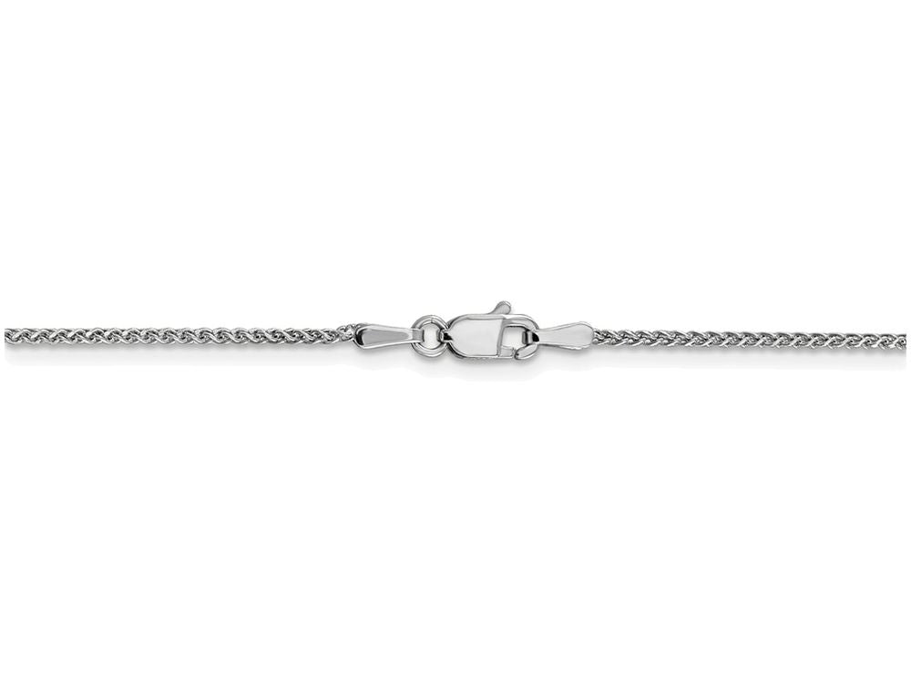 FJC Finejewelers 7 Inch 14k White Gold 1.2mm Solid bright-cut Spiga Chain Bracelet