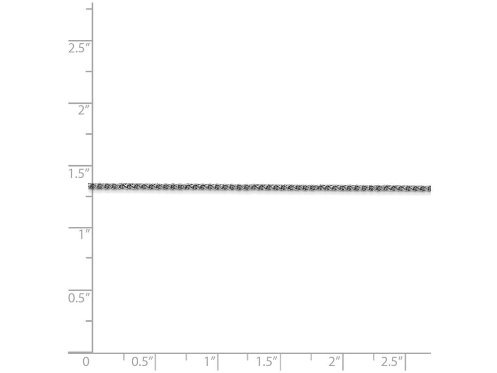 FJC Finejewelers 9 Inch 14k White Gold 1.2mm Solid bright-cut Spiga Chain Ankle Bracelet (Smaller Ankles)