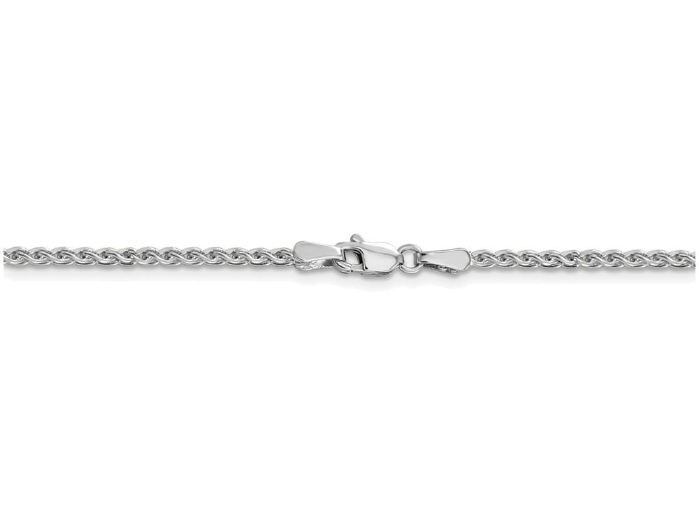 FJC Finejewelers 18 Inch 14k White Gold 1.8mm Solid bright-cut Spiga Chain Necklace