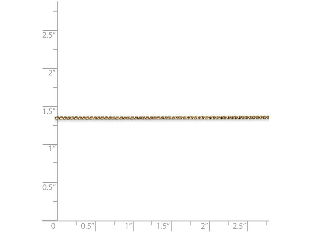FJC Finejewelers 30 Inch 14k Yellow Gold 1mm Solid bright-cut Spiga Chain Necklace