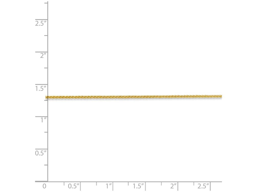 FJC Finejewelers 9 Inch 14k Yellow Gold 1.1mm Solid Polished Spiga Chain Ankle Bracelet (Smaller Ankles)