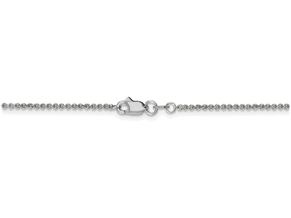 FJC Finejewelers 24 Inch 14k White Gold 1.5mm Solid Polished Cable Chain Necklace