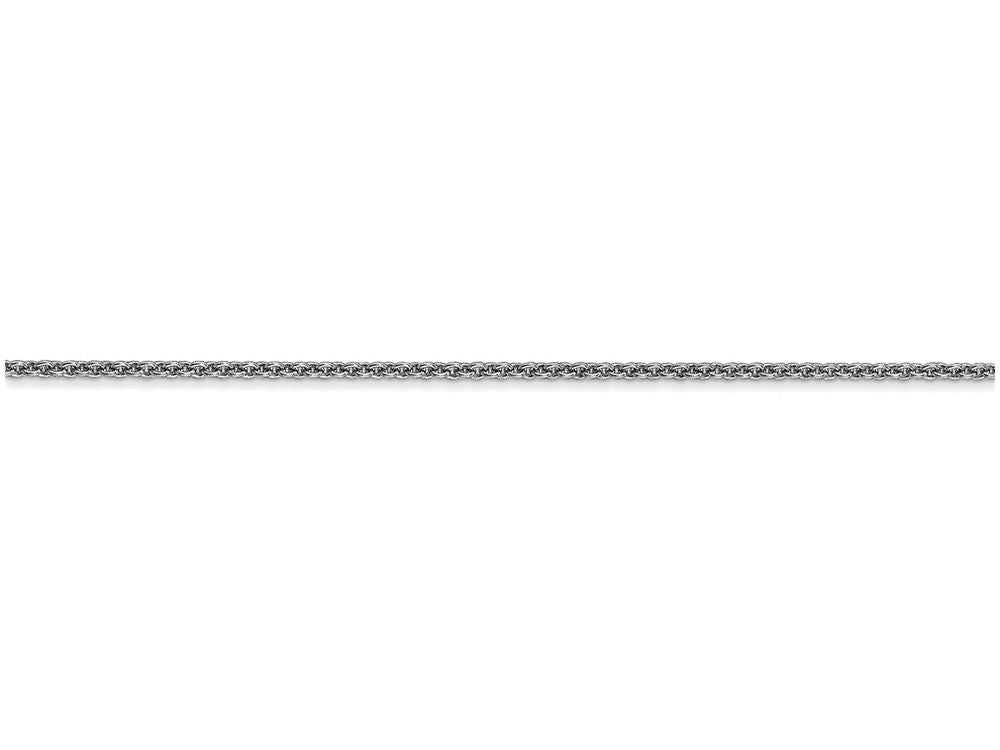 FJC Finejewelers 9 Inch 14k White Gold 1.5mm Solid Polished Cable Chain Ankle Bracelet (Smaller Ankles)