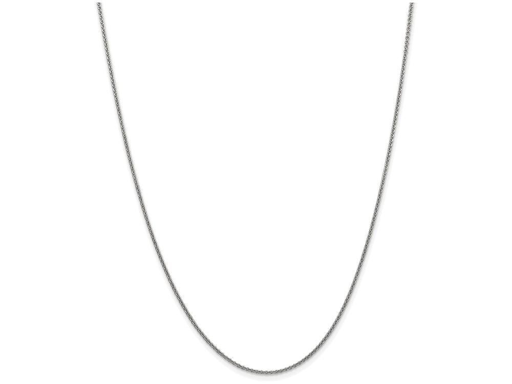 FJC Finejewelers 9 Inch 14k White Gold 1.5mm Solid Polished Cable Chain Ankle Bracelet (Smaller Ankles)