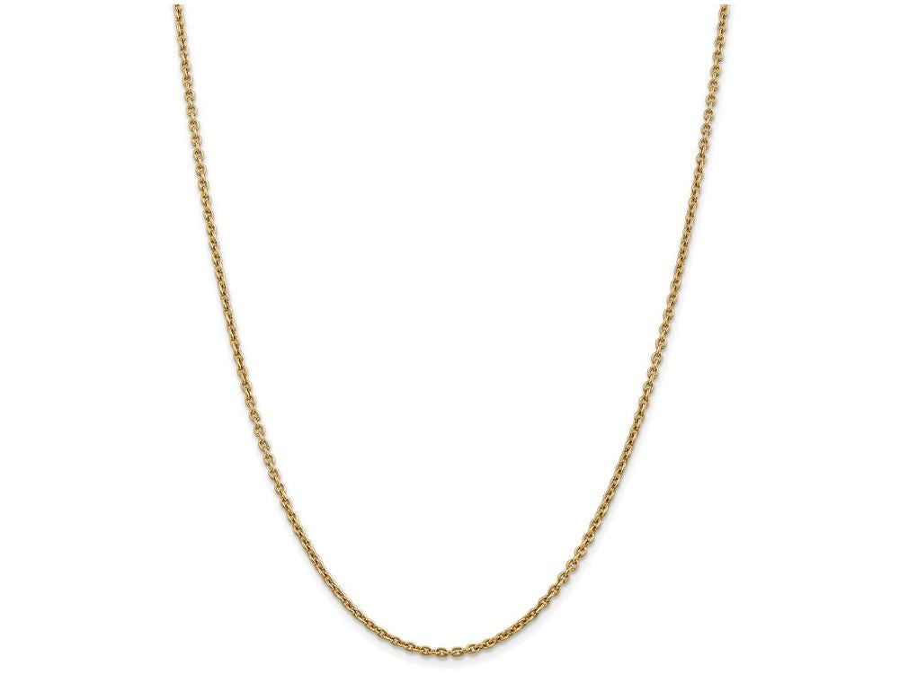FJC Finejewelers 24 Inch 14k Yellow Gold 2.2mm Solid Polished Cable Chain Necklace