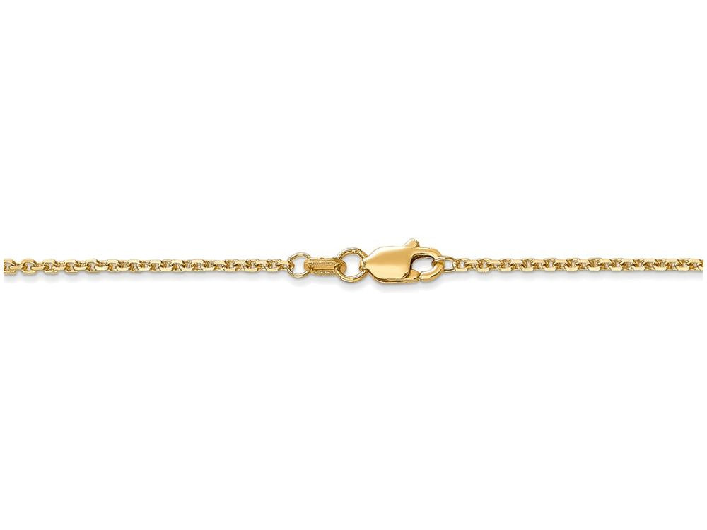 FJC Finejewelers 20 Inch 14k Yellow Gold 1.3mm Solid bright-cut Cable Chain Necklace