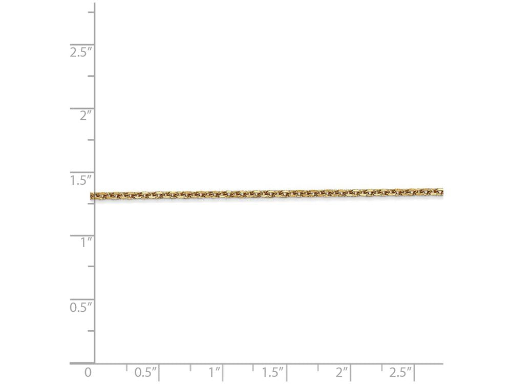 FJC Finejewelers 16 Inch 14k Yellow Gold 1.65mm Solid bright-cut Cable Chain Necklace