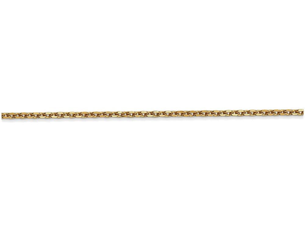 FJC Finejewelers 9 Inch 14k Yellow Gold 1.65mm Solid bright-cut Cable Chain Ankle Bracelet (Smaller Ankles)