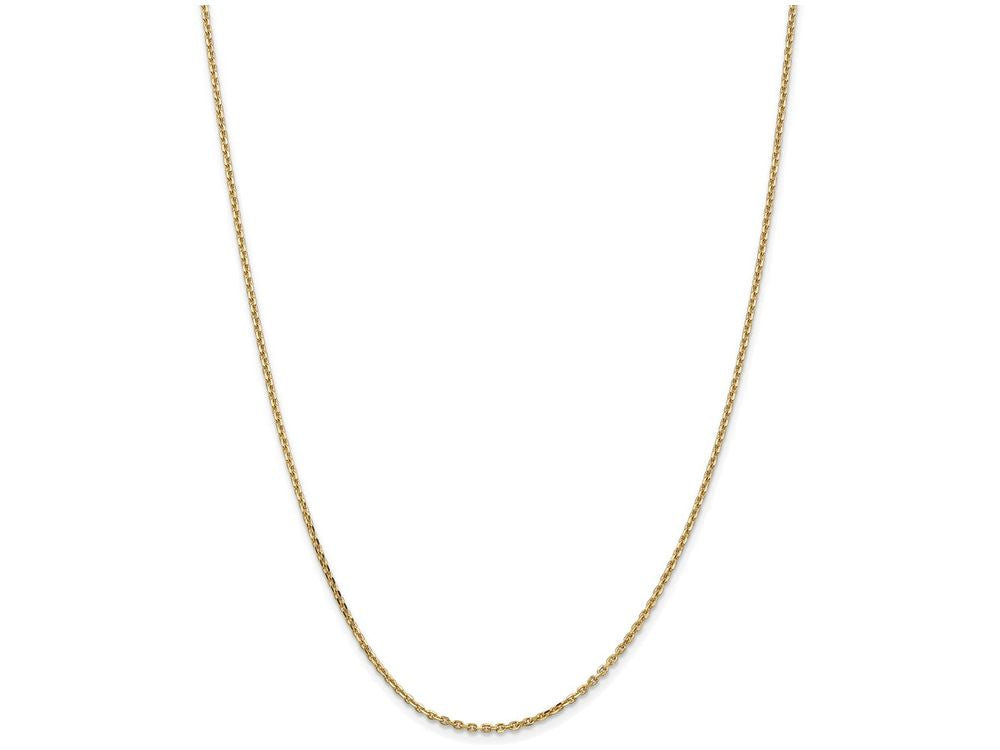 FJC Finejewelers 9 Inch 14k Yellow Gold 1.65mm Solid bright-cut Cable Chain Ankle Bracelet (Smaller Ankles)