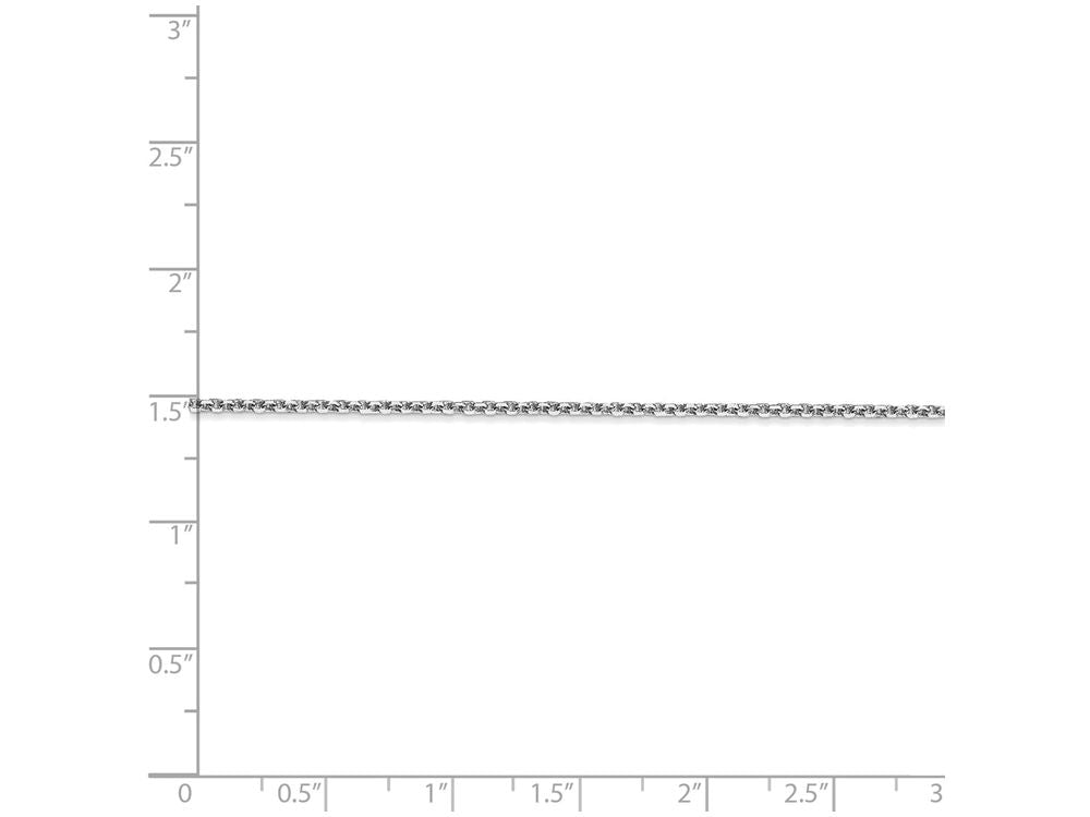 FJC Finejewelers 14 Inch 14k White Gold 1.3mm Solid bright-cut Cable Chain Necklace