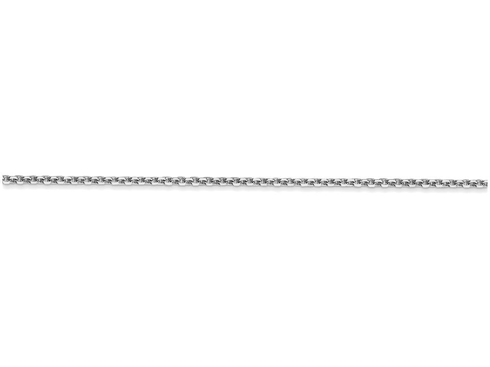 FJC Finejewelers 24 Inch 14k White Gold 1.3mm Solid bright-cut Cable Chain Necklace