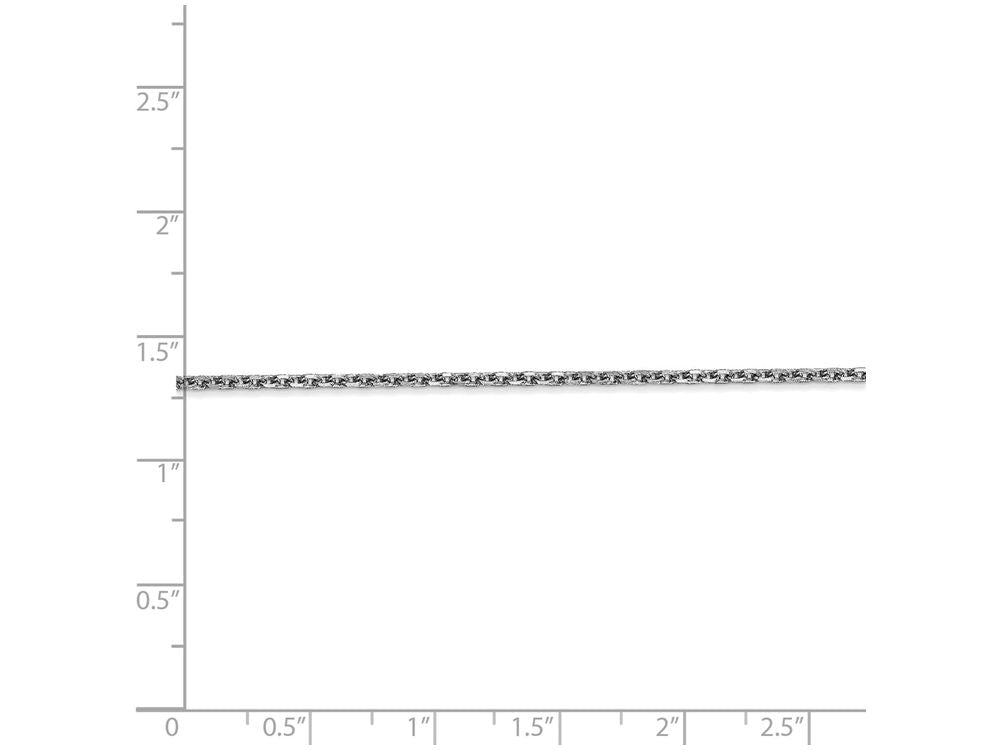 FJC Finejewelers 10 Inch 14k White Gold 1.65mm Solid bright-cut Cable Chain Ankle Bracelet