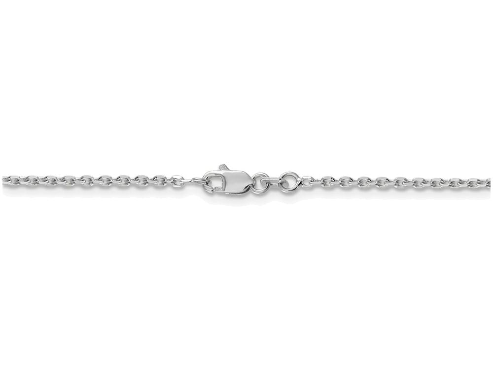 FJC Finejewelers 30 Inch 14k White Gold 1.65mm Solid bright-cut Cable Chain Necklace