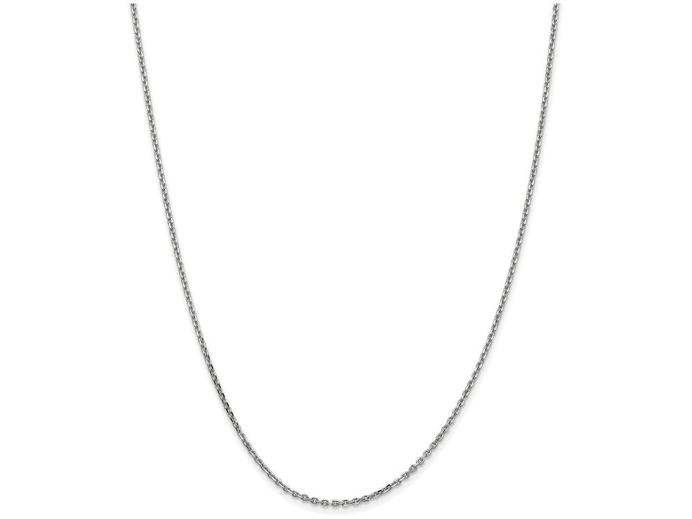 FJC Finejewelers 30 Inch 14k White Gold 1.65mm Solid bright-cut Cable Chain Necklace