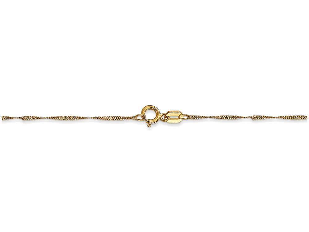 FJC Finejewelers 14 Inch 14k Yellow Gold 1mm Singapore Chain Necklace