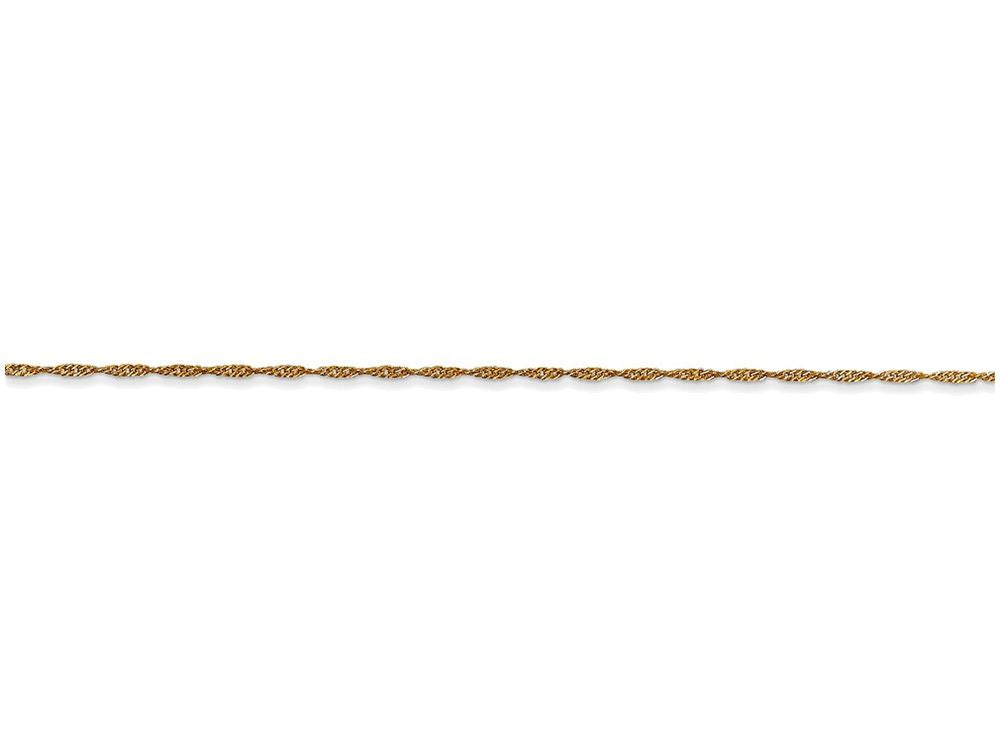 FJC Finejewelers 16 Inch 14k Yellow Gold 1mm Singapore Chain Necklace