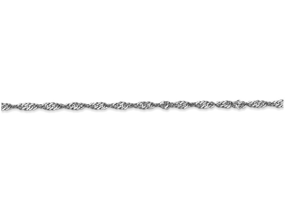 FJC Finejewelers 16 Inch 14k White Gold 2.0mm Singapore Chain Necklace