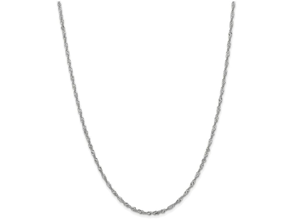 FJC Finejewelers 18 Inch 14k White Gold 2.0mm Singapore Chain Necklace