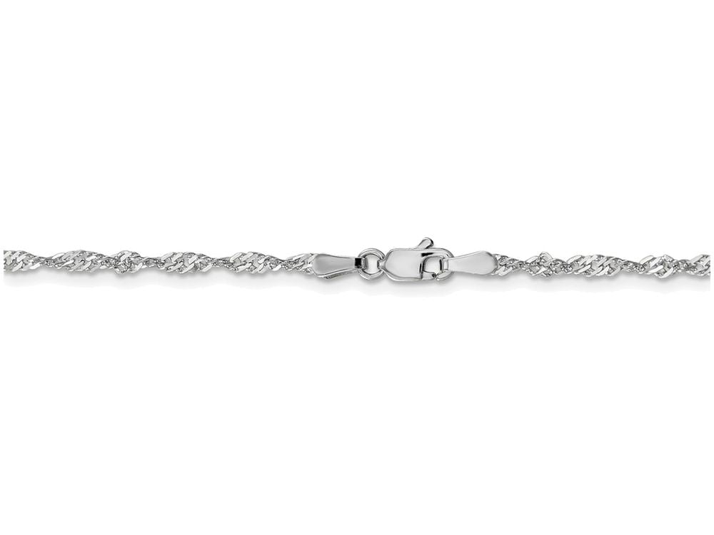 FJC Finejewelers 24 Inch 14k White Gold 2.0mm Singapore Chain Necklace