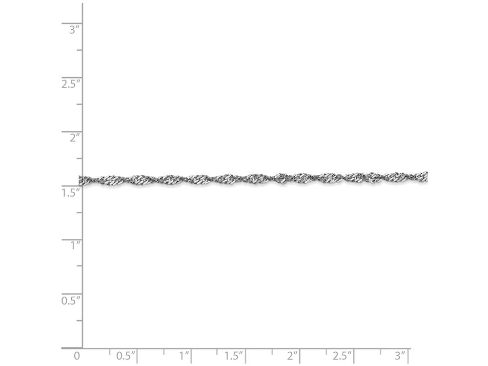 FJC Finejewelers 7 Inch 14k White Gold 2.0mm Singapore Chain Bracelet