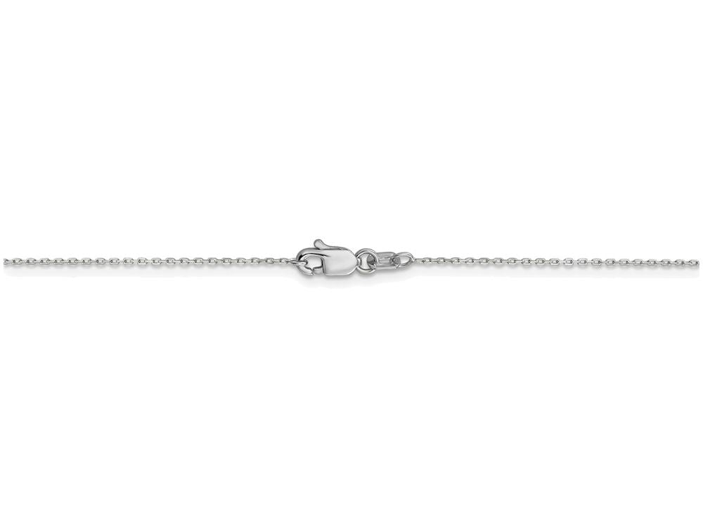 FJC Finejewelers 14 Inch 14k White Gold .8mm bright-cut Cable Chain Necklace