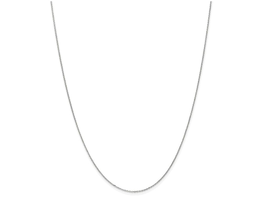 FJC Finejewelers 20 Inch 14k White Gold .8mm bright-cut Cable Chain Necklace