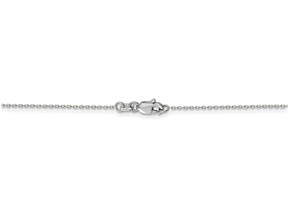 FJC Finejewelers 14 Inch 14k White Gold .8mm bright-cut Cable Chain Necklace