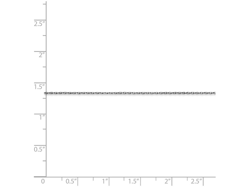 FJC Finejewelers 14 Inch 14k White Gold .8mm bright-cut Cable Chain Necklace