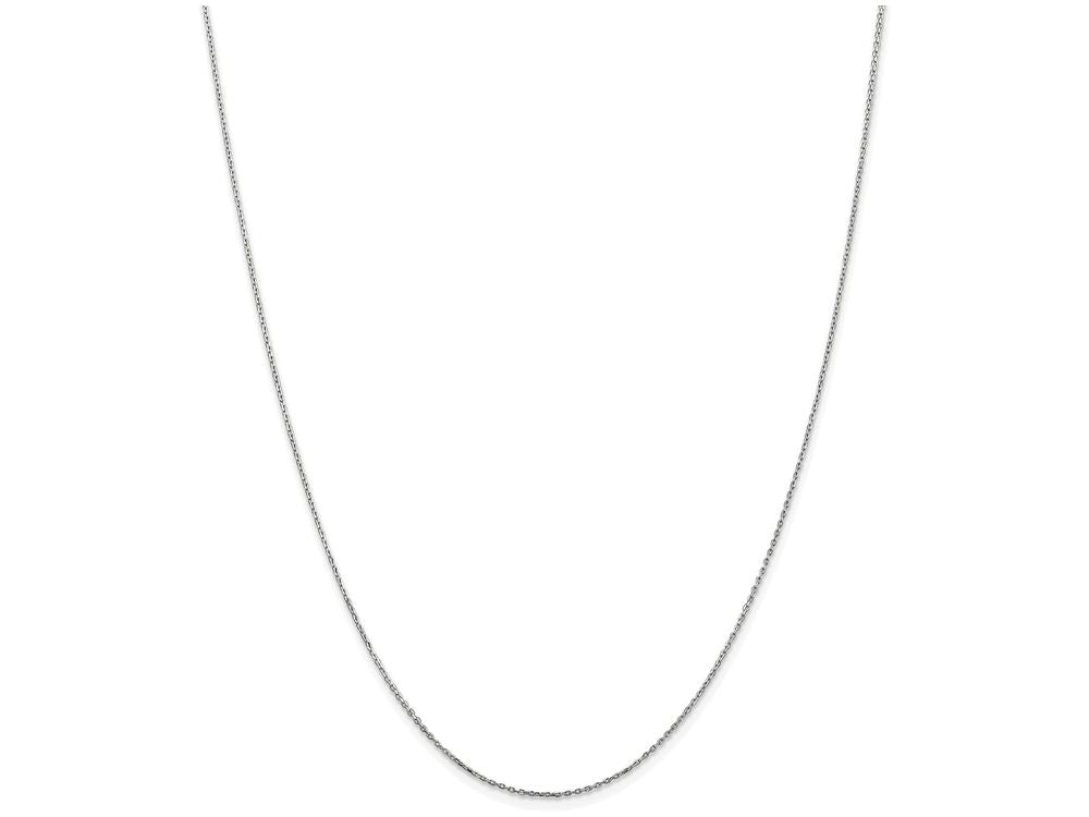 FJC Finejewelers 14 Inch 14k White Gold .8mm bright-cut Cable Chain Necklace