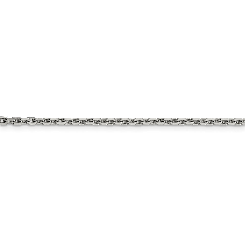 FJC Finejewelers 18 Inch 14k White Gold 2.5mm bright-cut Cable Chain Necklace