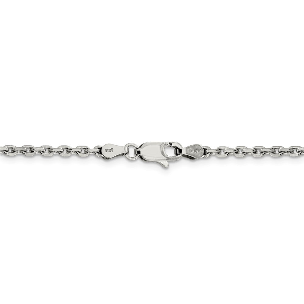 FJC Finejewelers 18 Inch 14k White Gold 2.5mm bright-cut Cable Chain Necklace