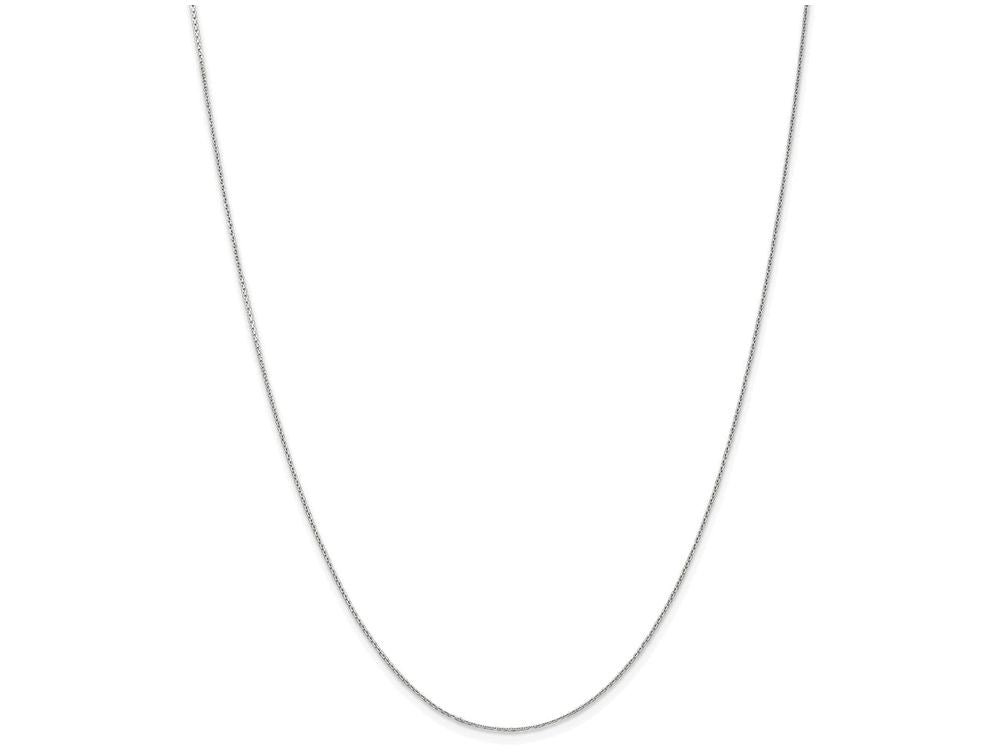FJC Finejewelers 24 Inch 14k White Gold .75mm bright-cut Cable Chain Necklace
