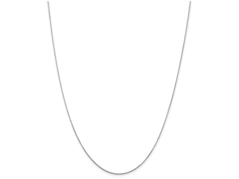 FJC Finejewelers 24 Inch 14k White Gold .80mm bright-cut Cable Chain Necklace