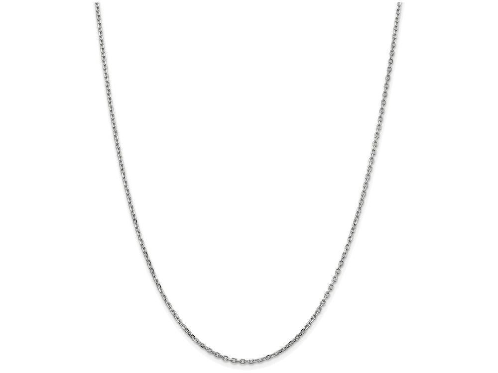 FJC Finejewelers 18 Inch 14k White Gold 1.8mm bright-cut Cable Chain Necklace