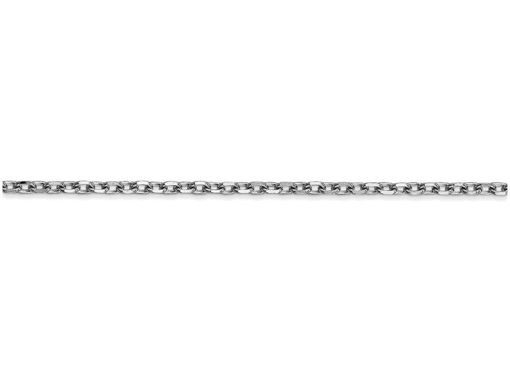 FJC Finejewelers 16 Inch 14k White Gold 2.2mm bright-cut Cable Chain Necklace