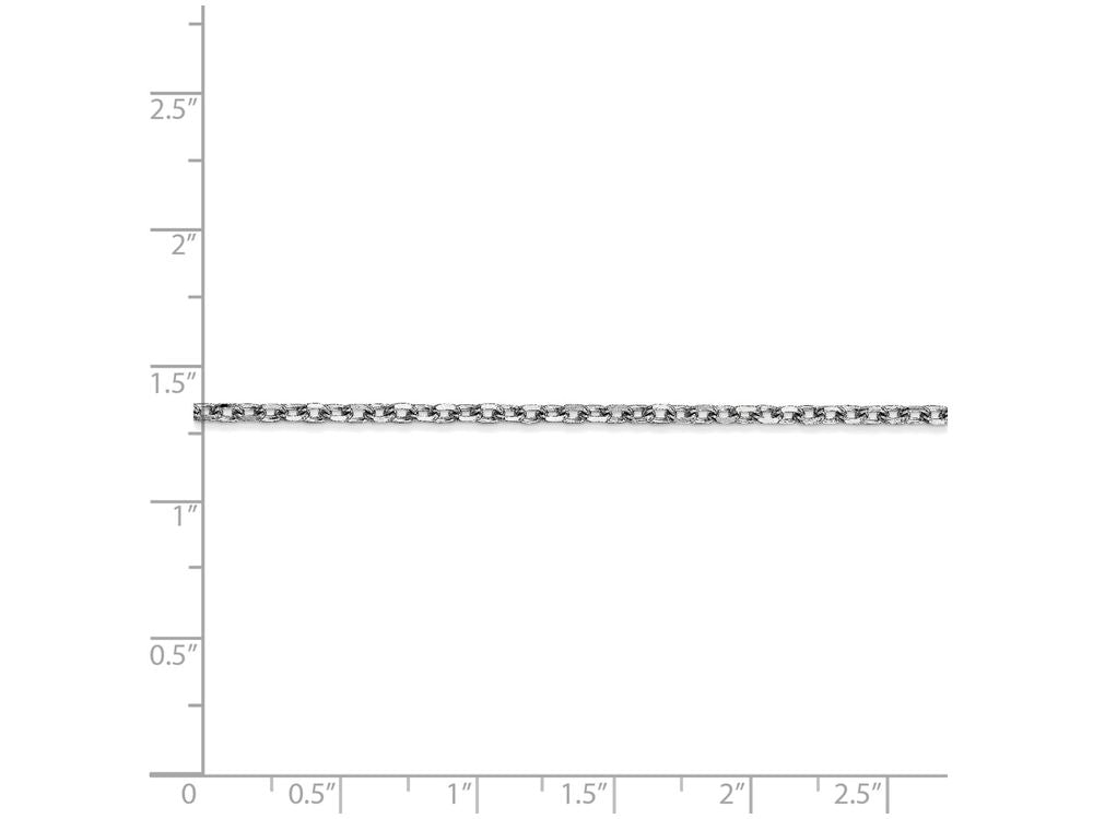 FJC Finejewelers 24 Inch 14k White Gold 2.2mm bright-cut Cable Chain Necklace