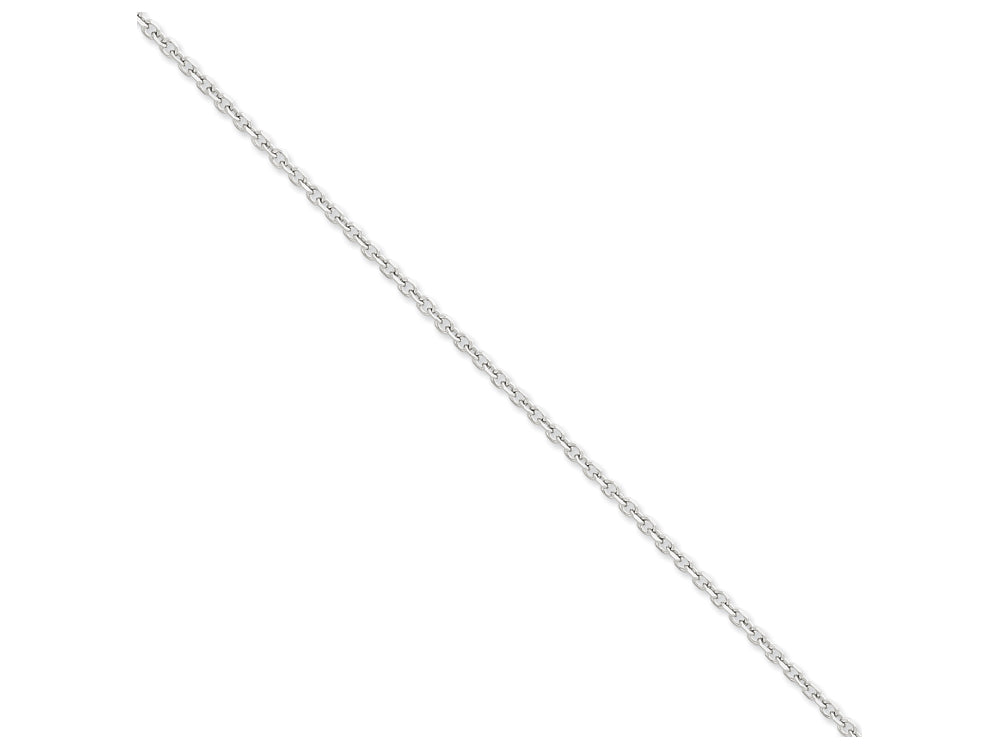 FJC Finejewelers 24 Inch 14k White Gold 3mm bright-cut Cable Chain Necklace
