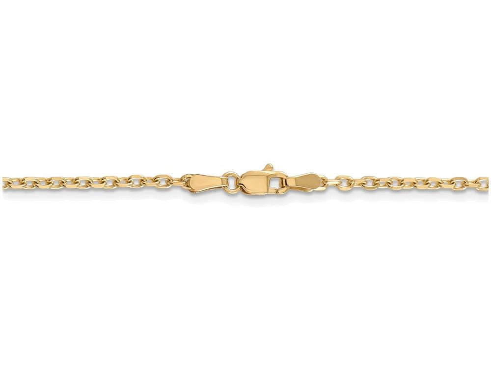 FJC Finejewelers 18 Inch 14k Yellow Gold 2.2mm bright-cut Cable Chain Necklace