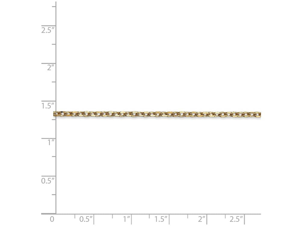 FJC Finejewelers 24 Inch 14k Yellow Gold 2.2mm bright-cut Cable Chain Necklace