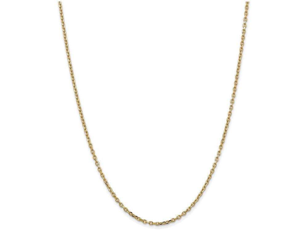 FJC Finejewelers 24 Inch 14k Yellow Gold 2.2mm bright-cut Cable Chain Necklace