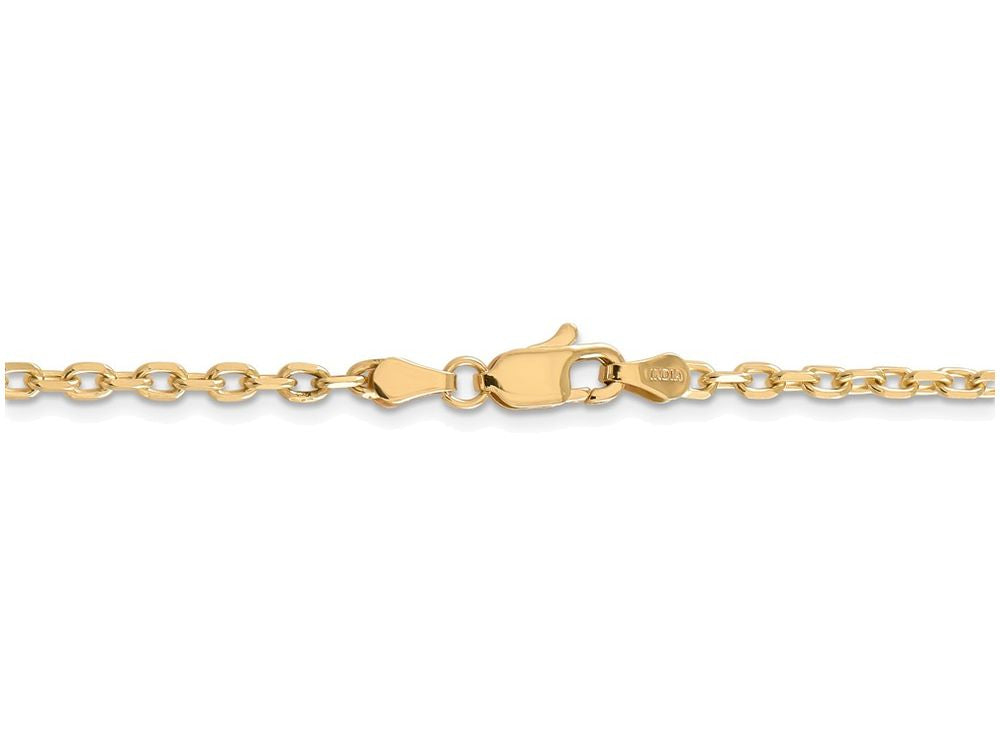 FJC Finejewelers 18 Inch 14k Yellow Gold 3mm bright-cut Cable Chain Necklace